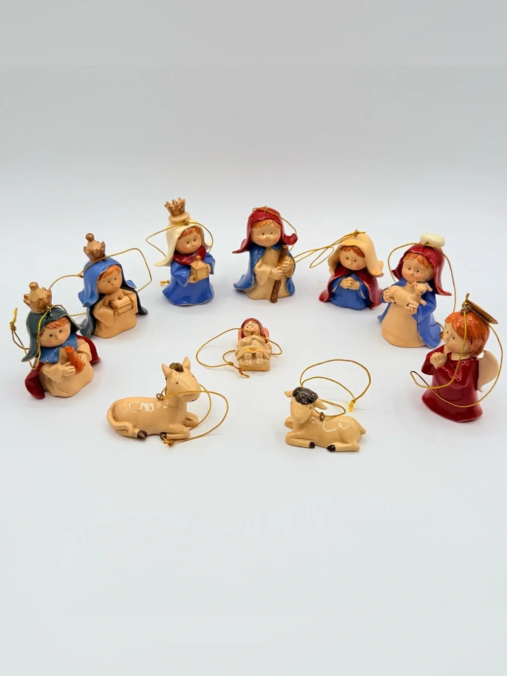 Nativity Children’s Holiday Living 10 Pc Ornament Set #111773 Boxed Christmas